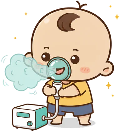 Bé được khí dung – điều trị tai mũi họng